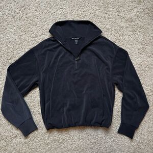 Athlete Seasoft 1/4 Zip Bubble Hem Sweatshirt Size XXS (runs large) Black